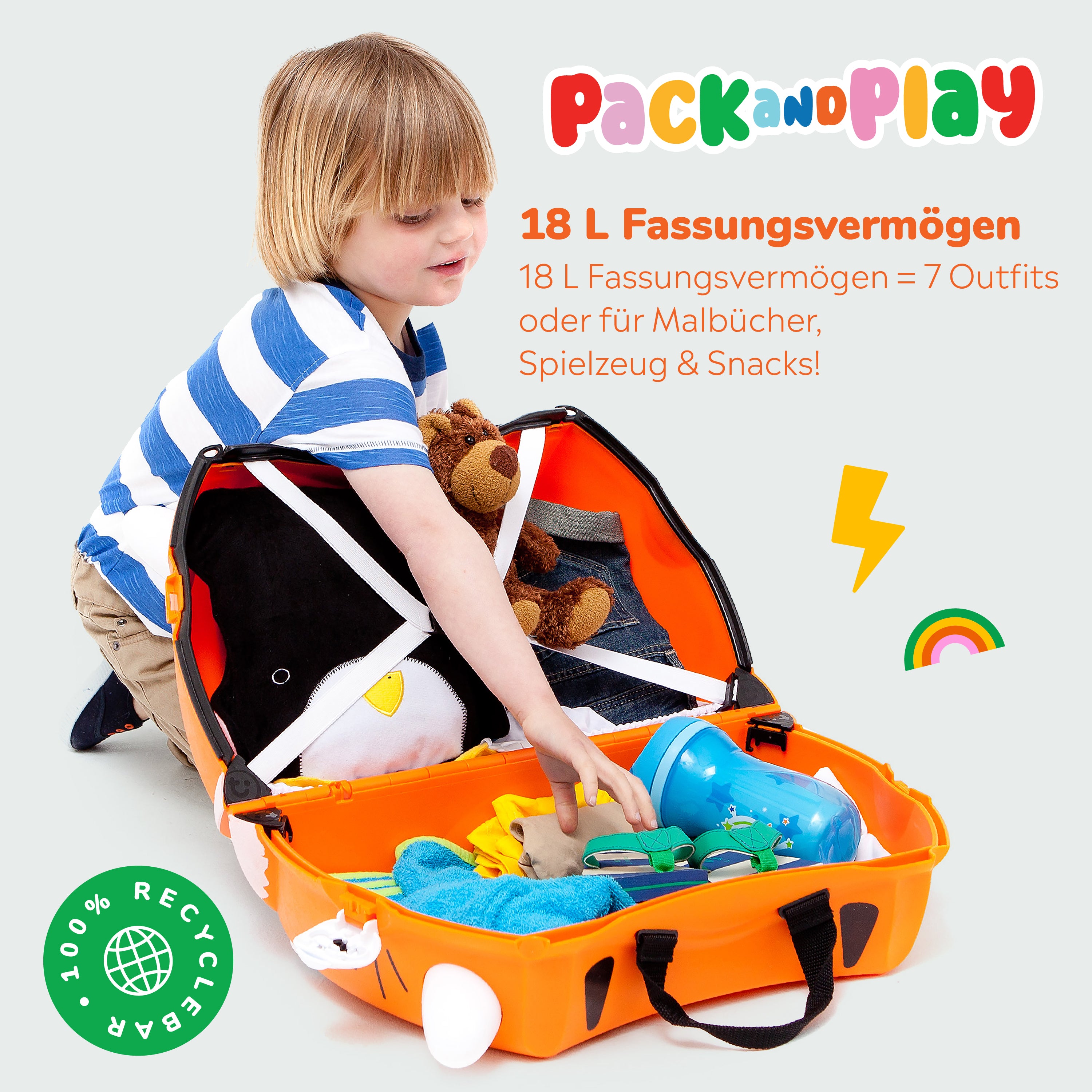 Trunki Kindertrolley Kinderkoffer Handgepack fur Kinder Tiger German Trunki Site